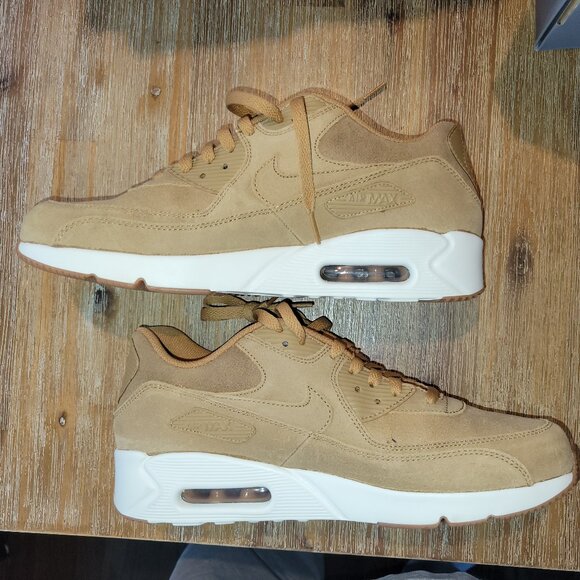 Nike Air Max 90 Ultra 2.0 LTR | Flax/Sail-Gum Brown/White | Size 10.5 | New - Picture 9 of 12